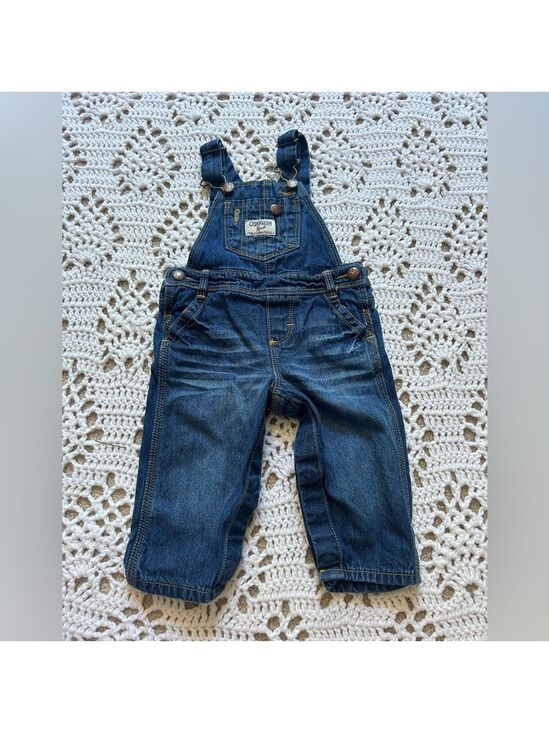 OshKosh B'gosh Other - OshKosh Bgosh Vestbak Denim Jeans Bib Overalls Boys Size 9 Months USA Blue Girls